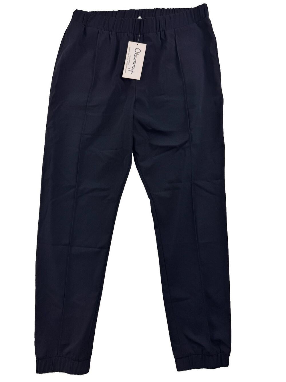 Olsenboye Black Pull On Trousers Women’s Size Large Elastic Waist Seam Detail
